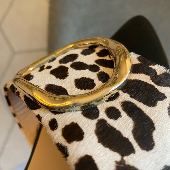 Something Navy Cassie Genuine Calf Hair Slide Sandal EUC - Picture 8 of 14